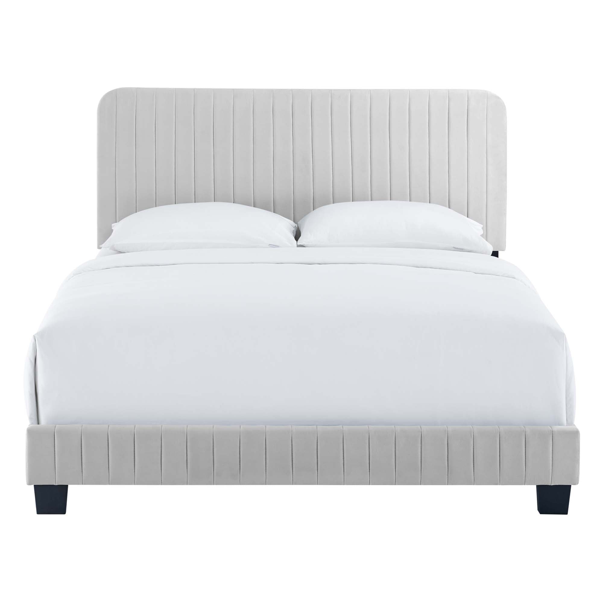 Celine Channel Tufted Performance Velvet Twin Platform Bed by Modway