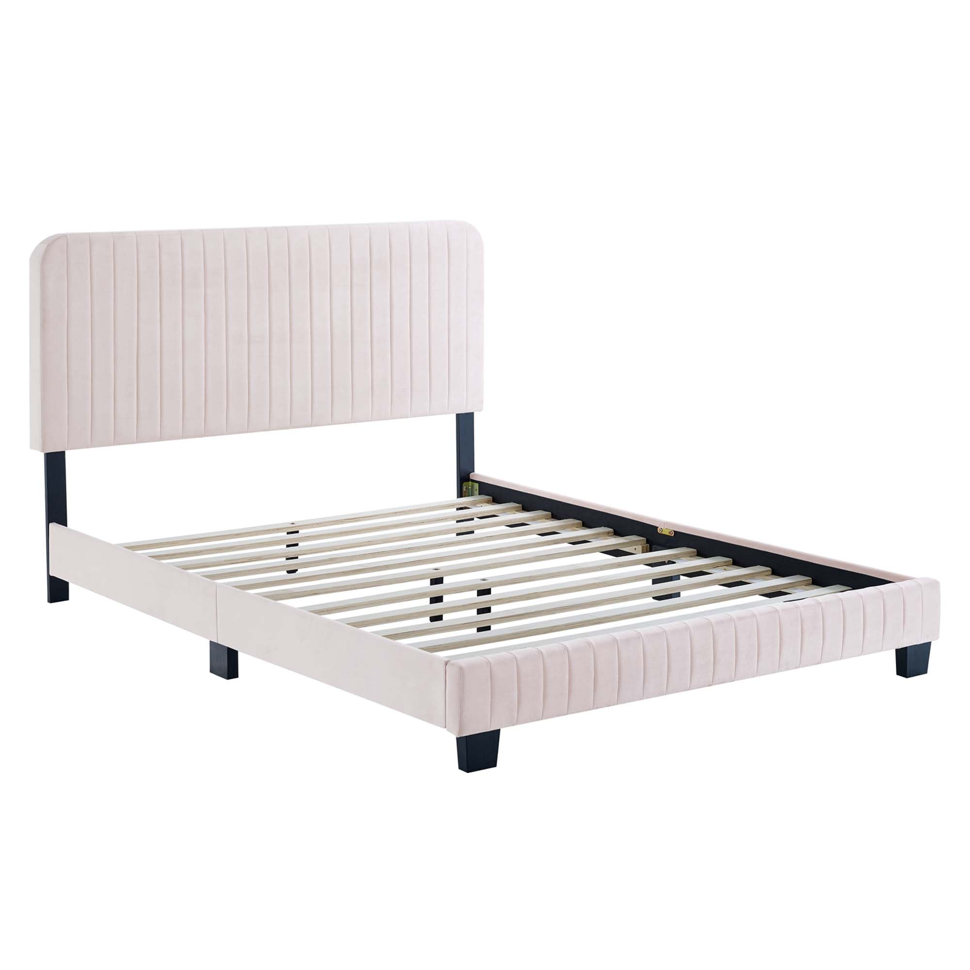 Celine Channel Tufted Performance Velvet Twin Platform Bed by Modway