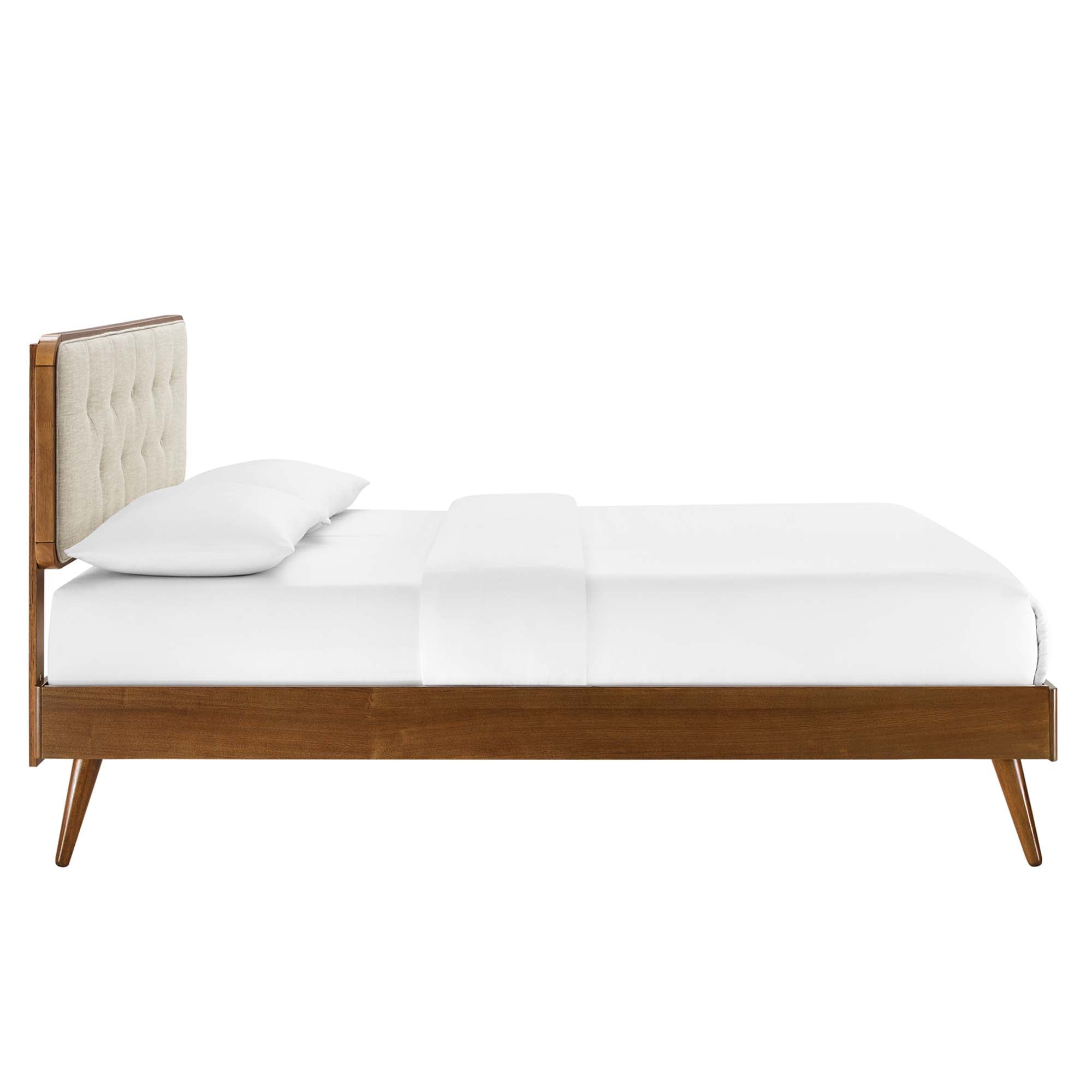 Bridgette Wood Queen Platform Bed with Splayed Legs by Modway