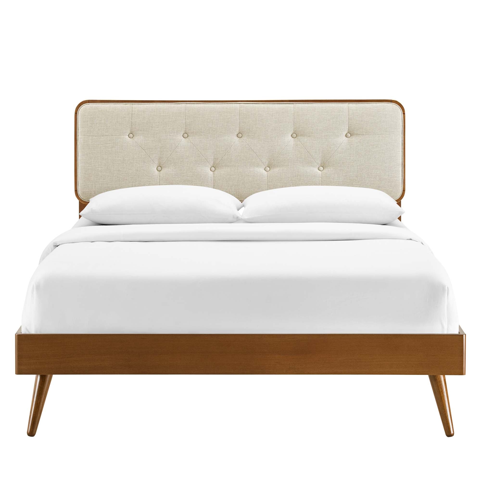 Bridgette Wood Queen Platform Bed with Splayed Legs by Modway