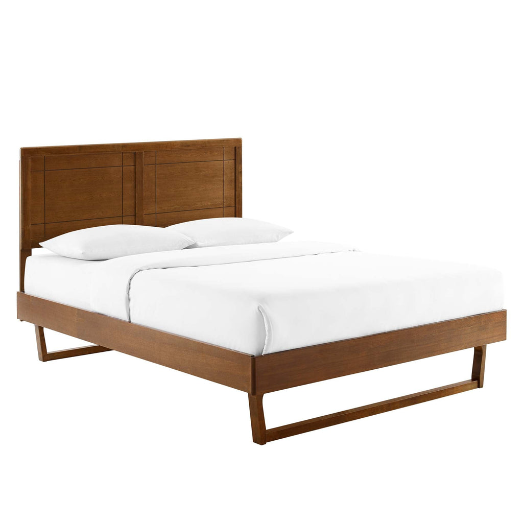 Marlee Wood Twin Platform Bed with Angular Frame