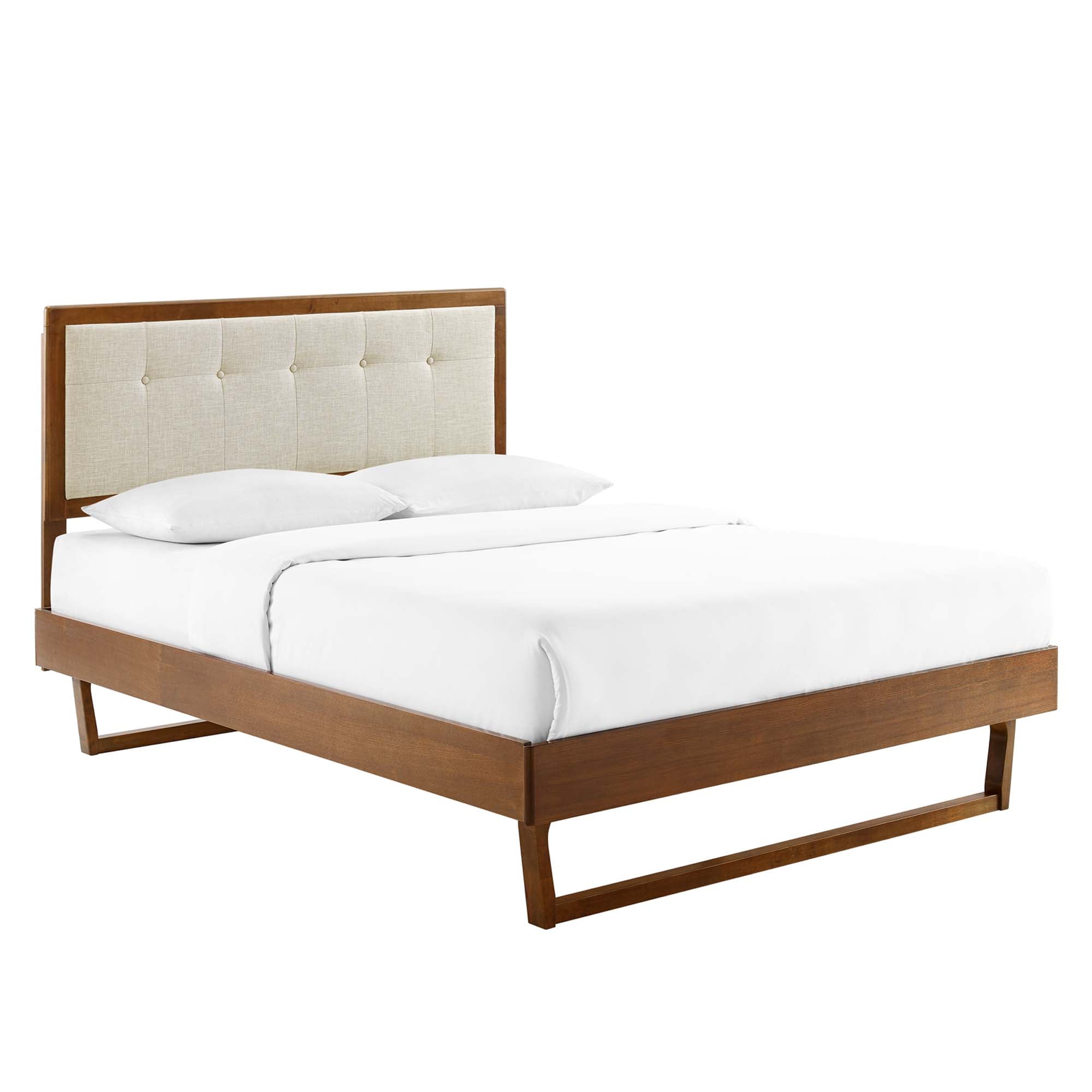 Willow Wood Full Platform Bed With Angular Frame by Modway