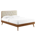 Bridgette Wood Twin Platform Bed With Splayed Legs
