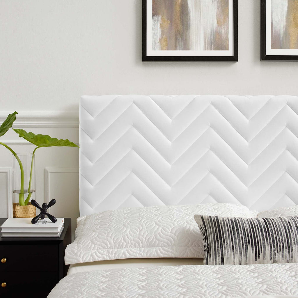 Mercy Chevron Tufted Performance Velvet Full/Queen Headboard by Modway