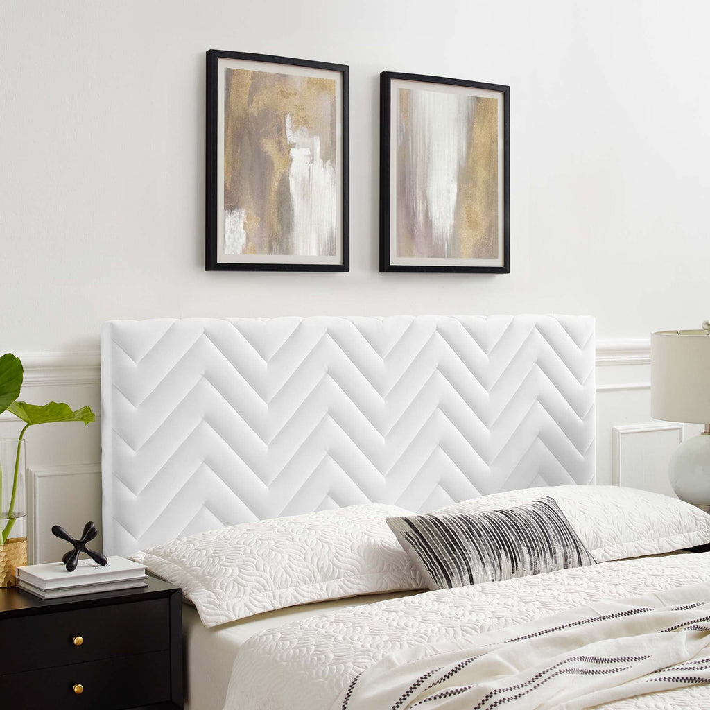 Mercy Chevron Tufted Performance Velvet Full/Queen Headboard by Modway