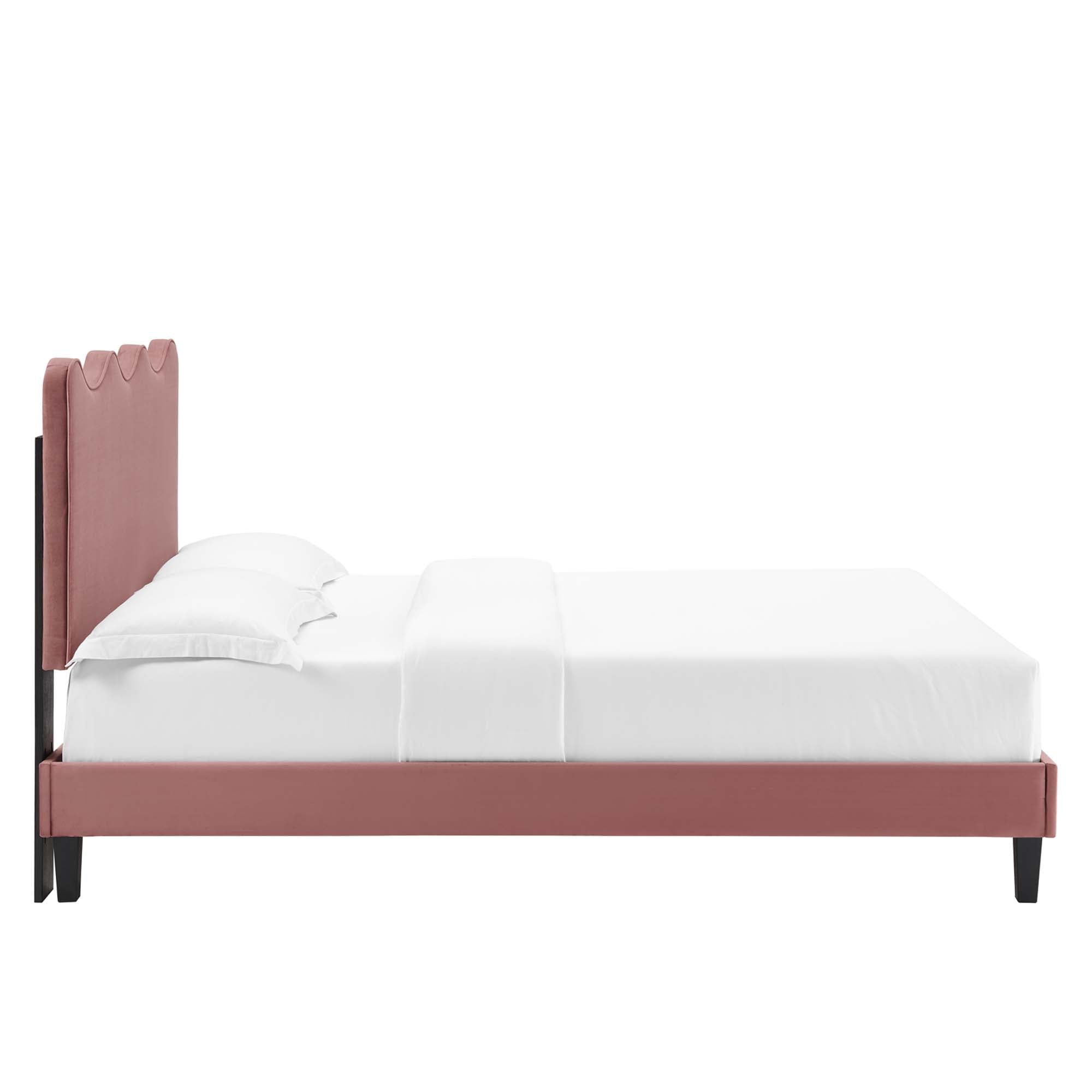 Current Performance Velvet Twin Platform Bed by Modway