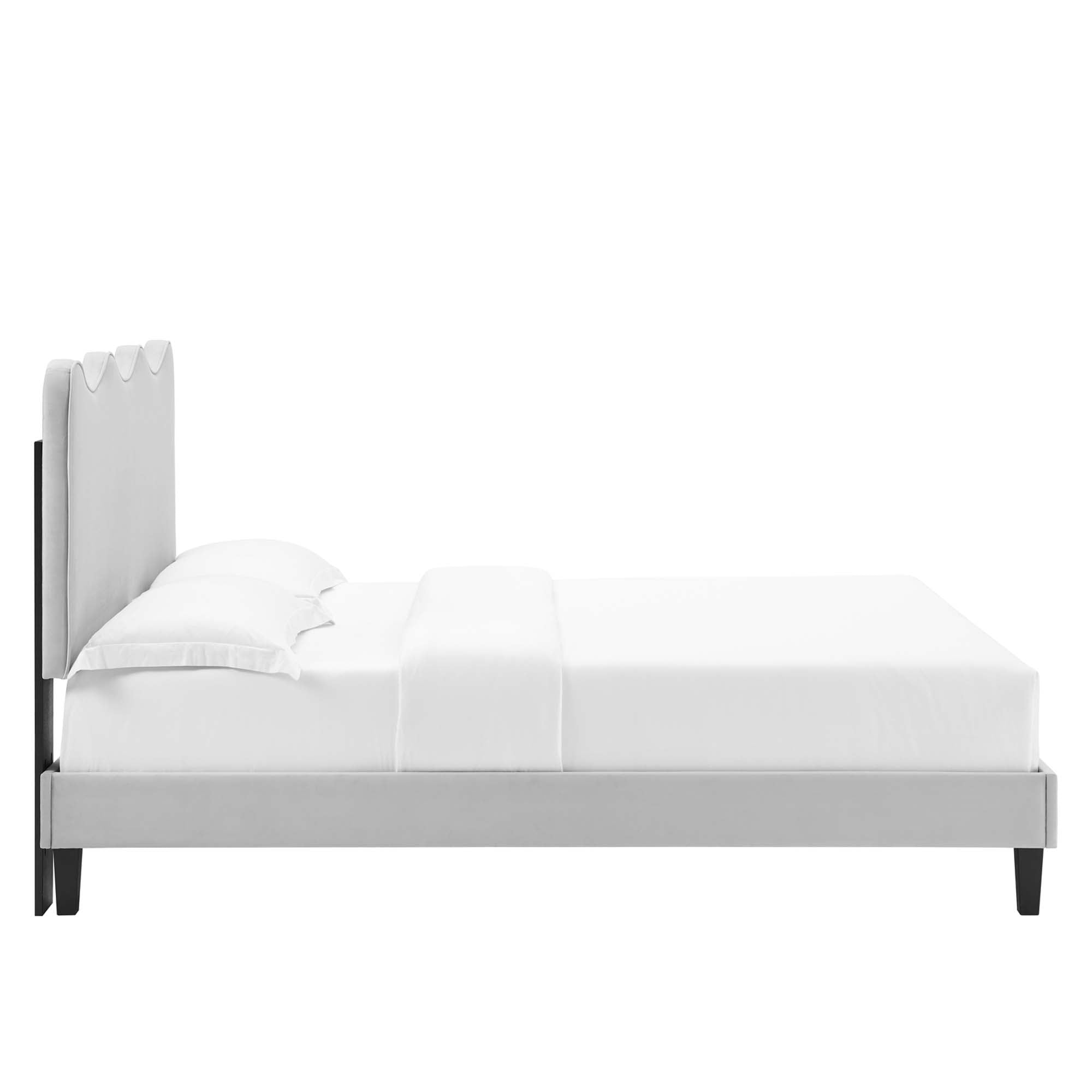 Current Performance Velvet Twin Platform Bed by Modway