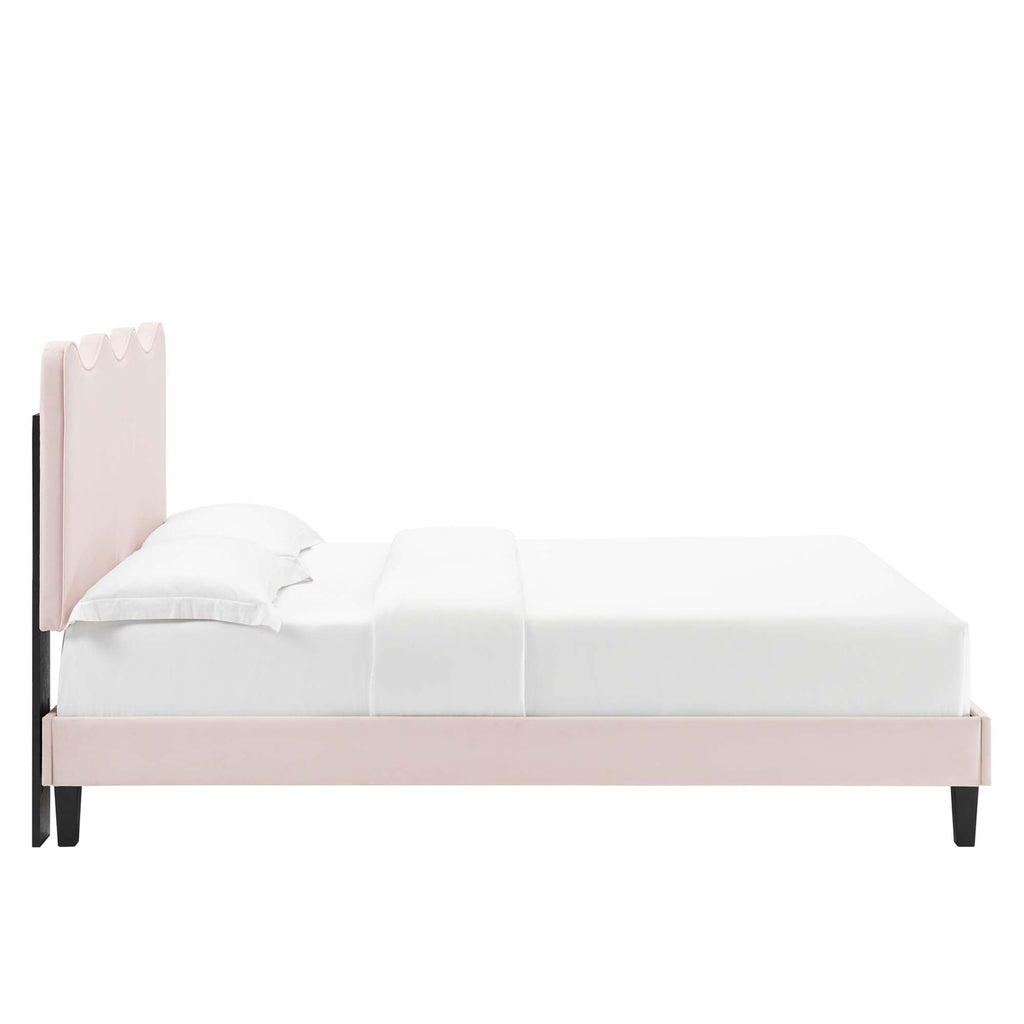 Current Performance Velvet Twin Platform Bed by Modway