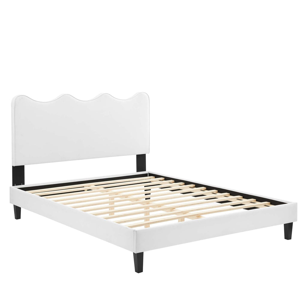 Current Performance Velvet Twin Platform Bed by Modway