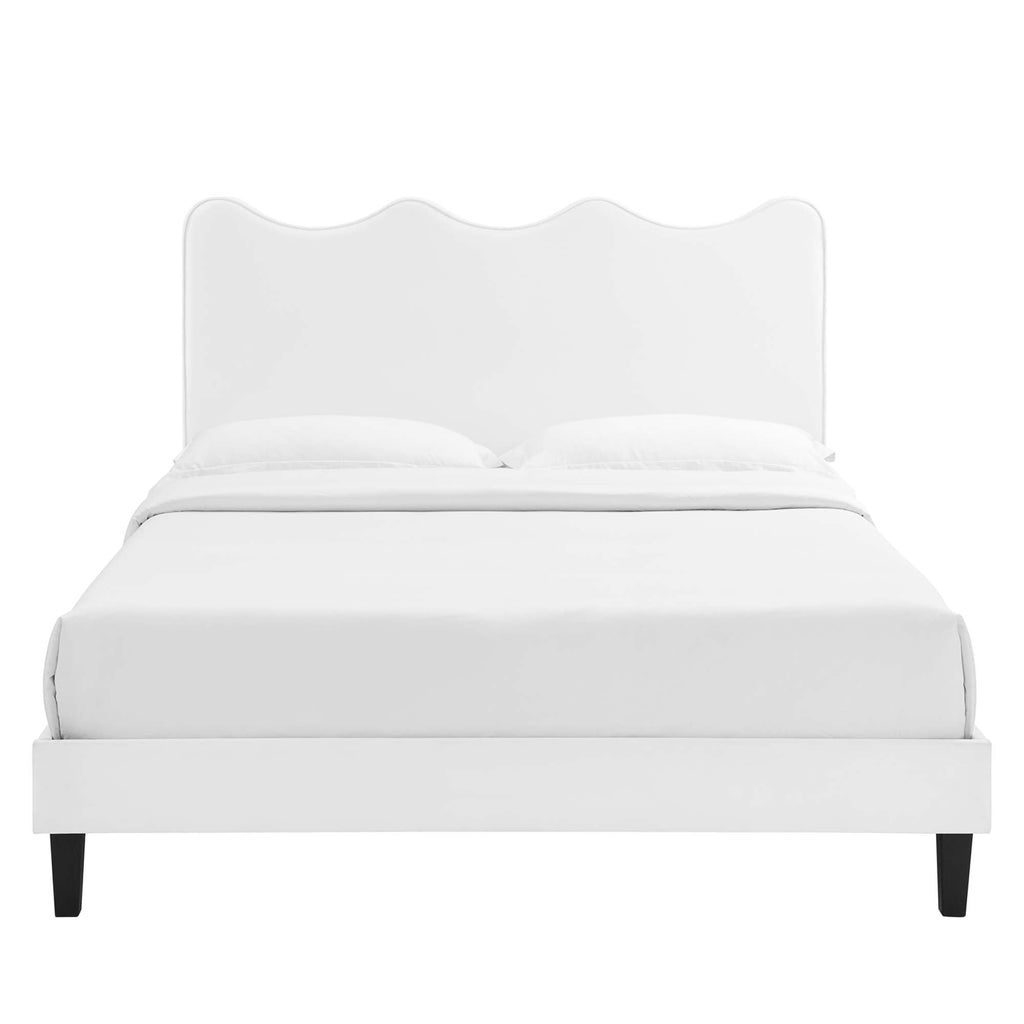 Current Performance Velvet Twin Platform Bed by Modway
