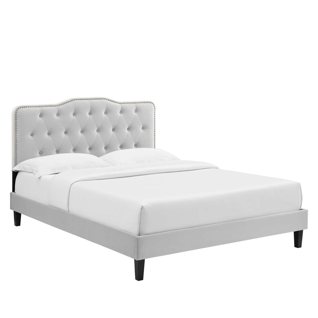 Amber Performance Velvet Twin Platform Bed by Modway