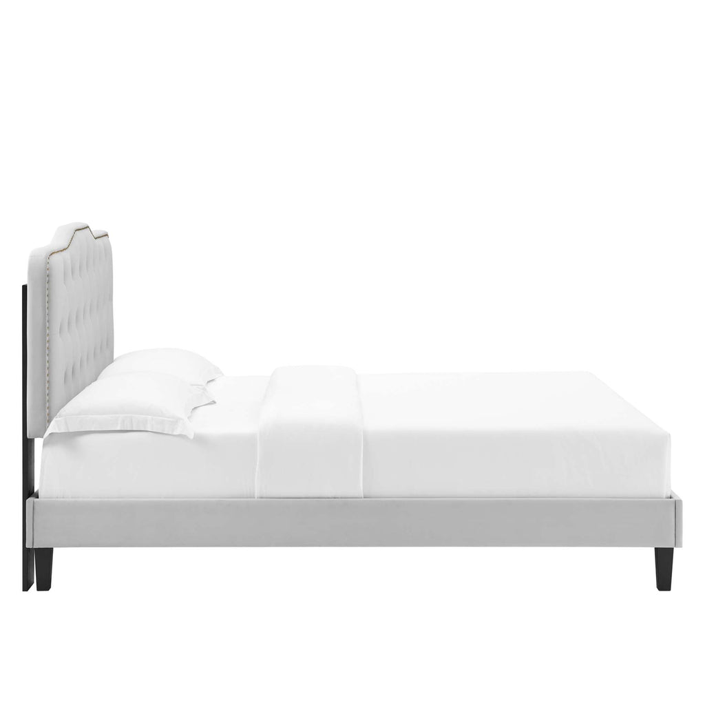 Amber Performance Velvet Twin Platform Bed by Modway