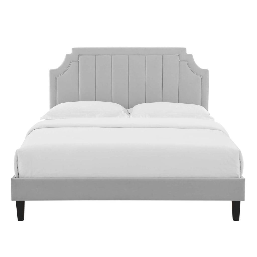 Sienna Performance Velvet Full Platform Bed by Modway