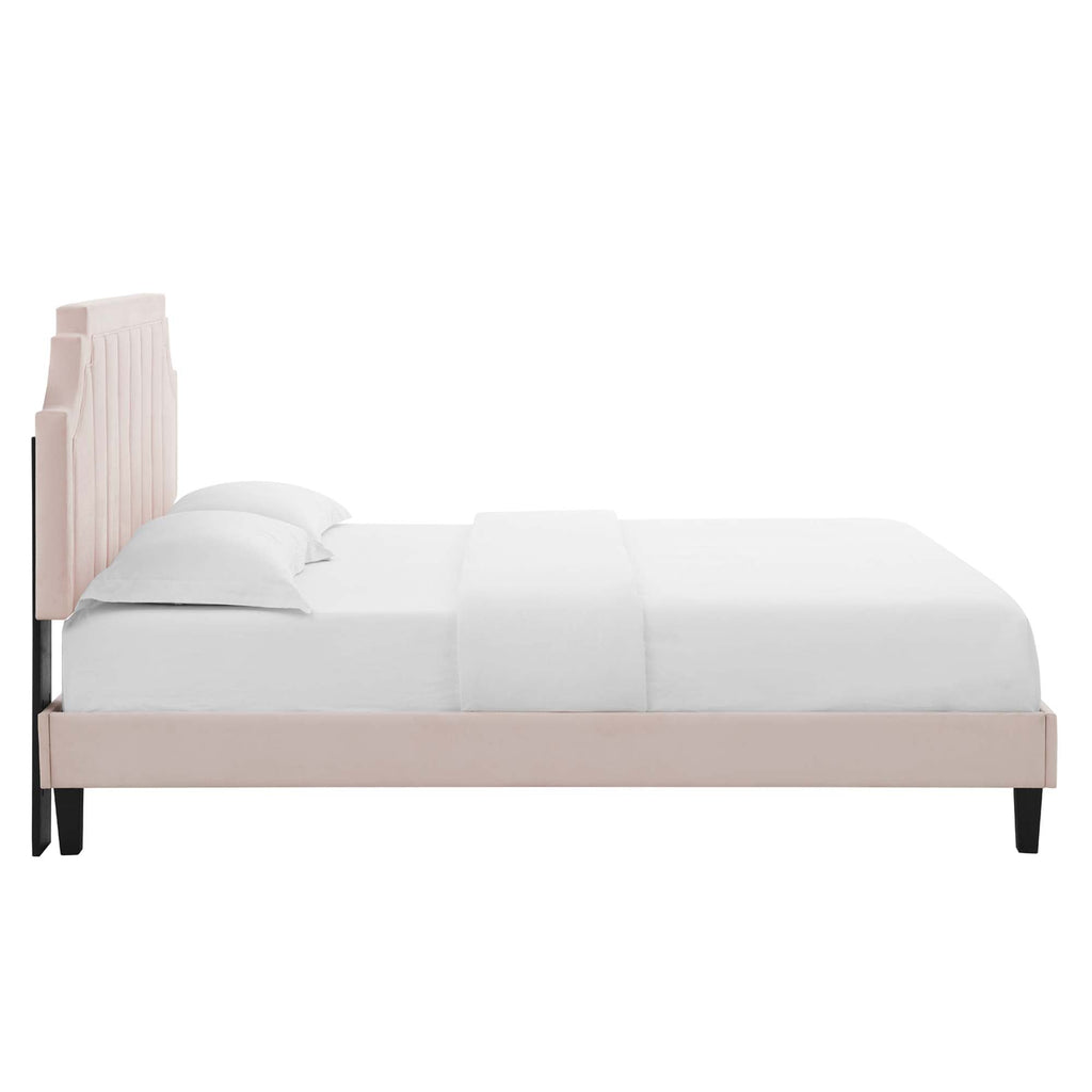 Sienna Performance Velvet Full Platform Bed by Modway