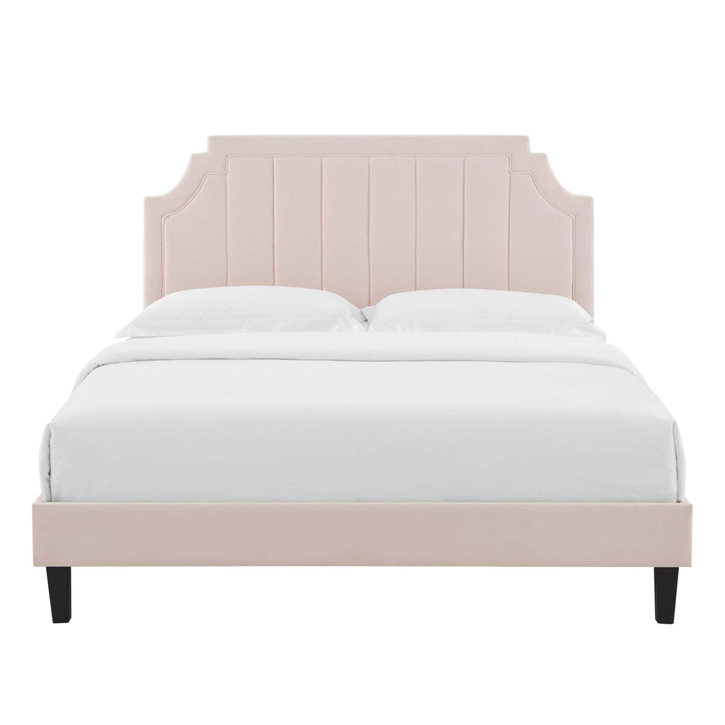 Sienna Performance Velvet Full Platform Bed by Modway