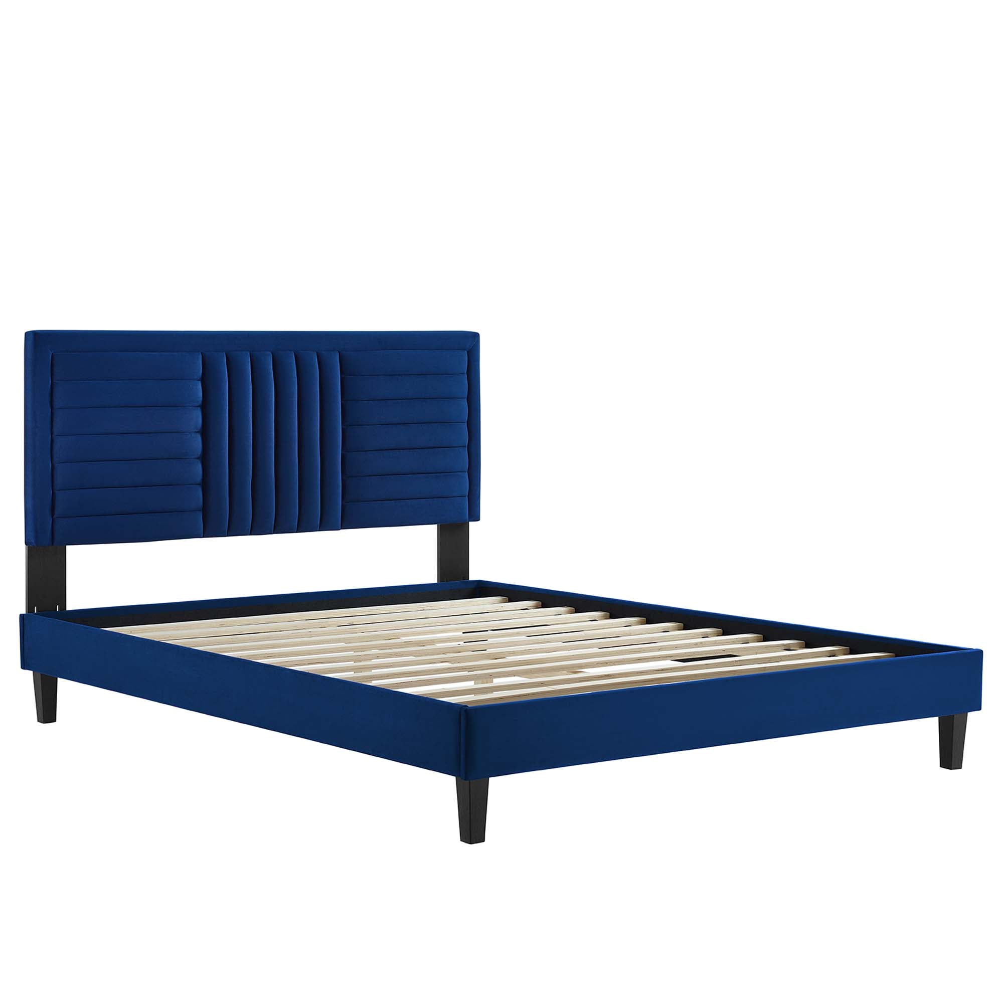 Sofia Channel Tufted Performance Velvet Full Platform Bed by Modway