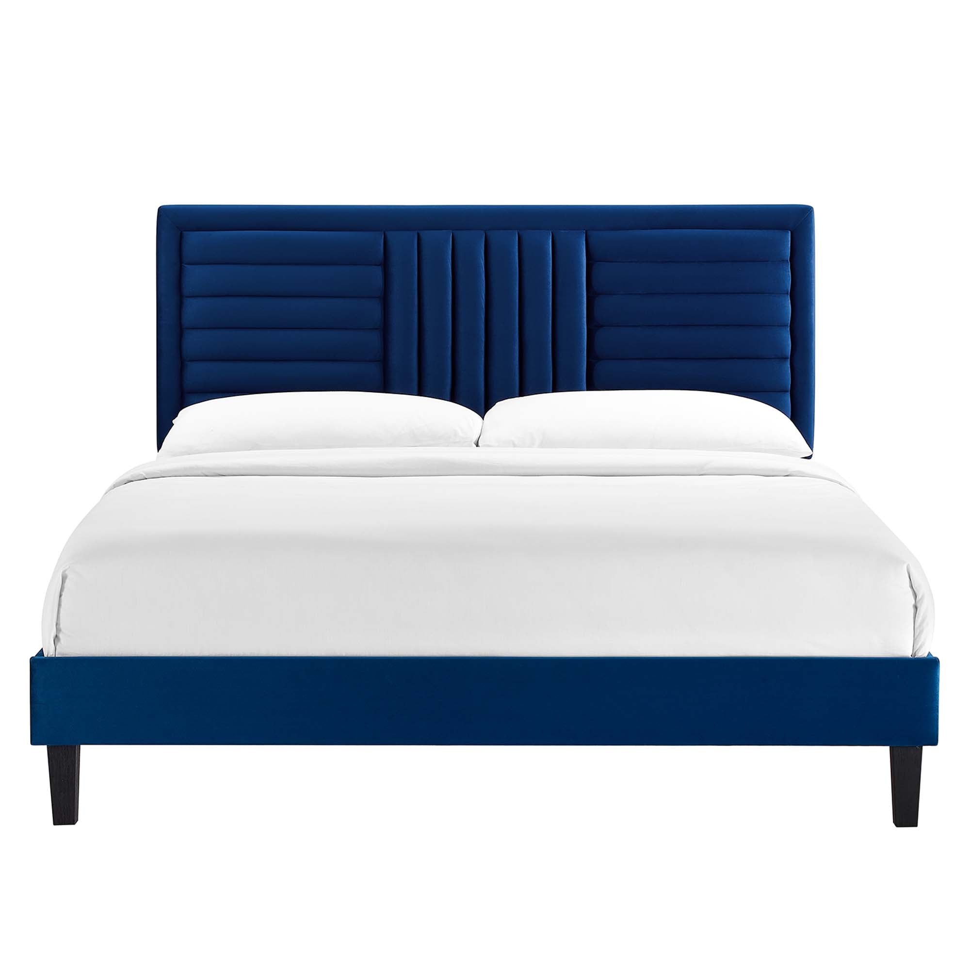 Sofia Channel Tufted Performance Velvet Full Platform Bed by Modway