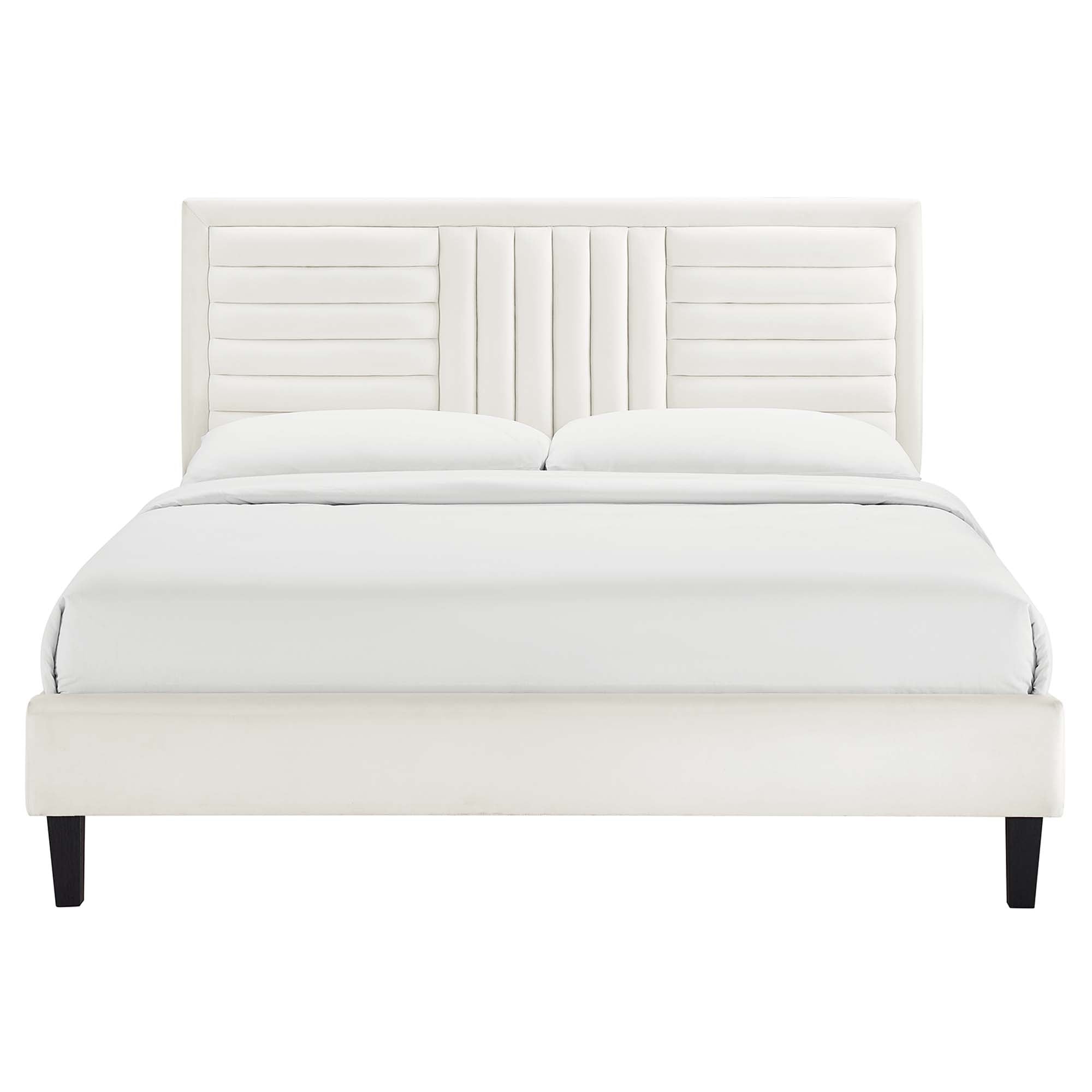 Sofia Channel Tufted Performance Velvet Full Platform Bed by Modway