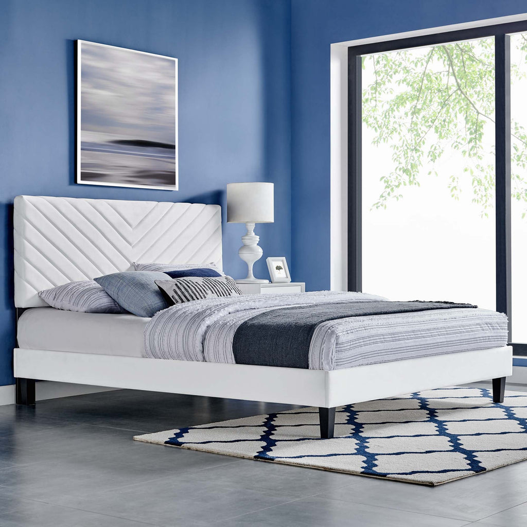 Roxanne Performance Velvet Full Platform Bed by Modway