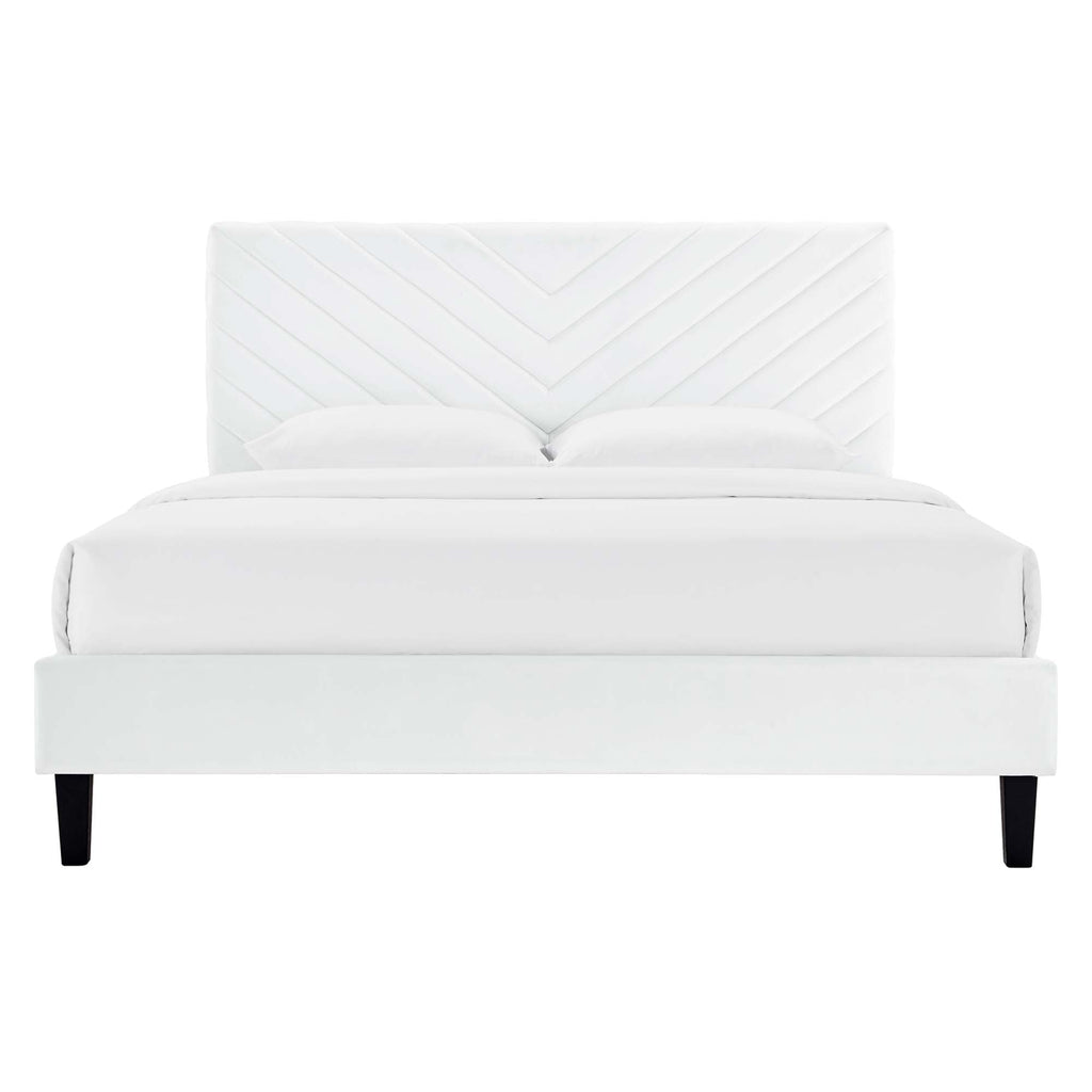 Roxanne Performance Velvet Full Platform Bed by Modway