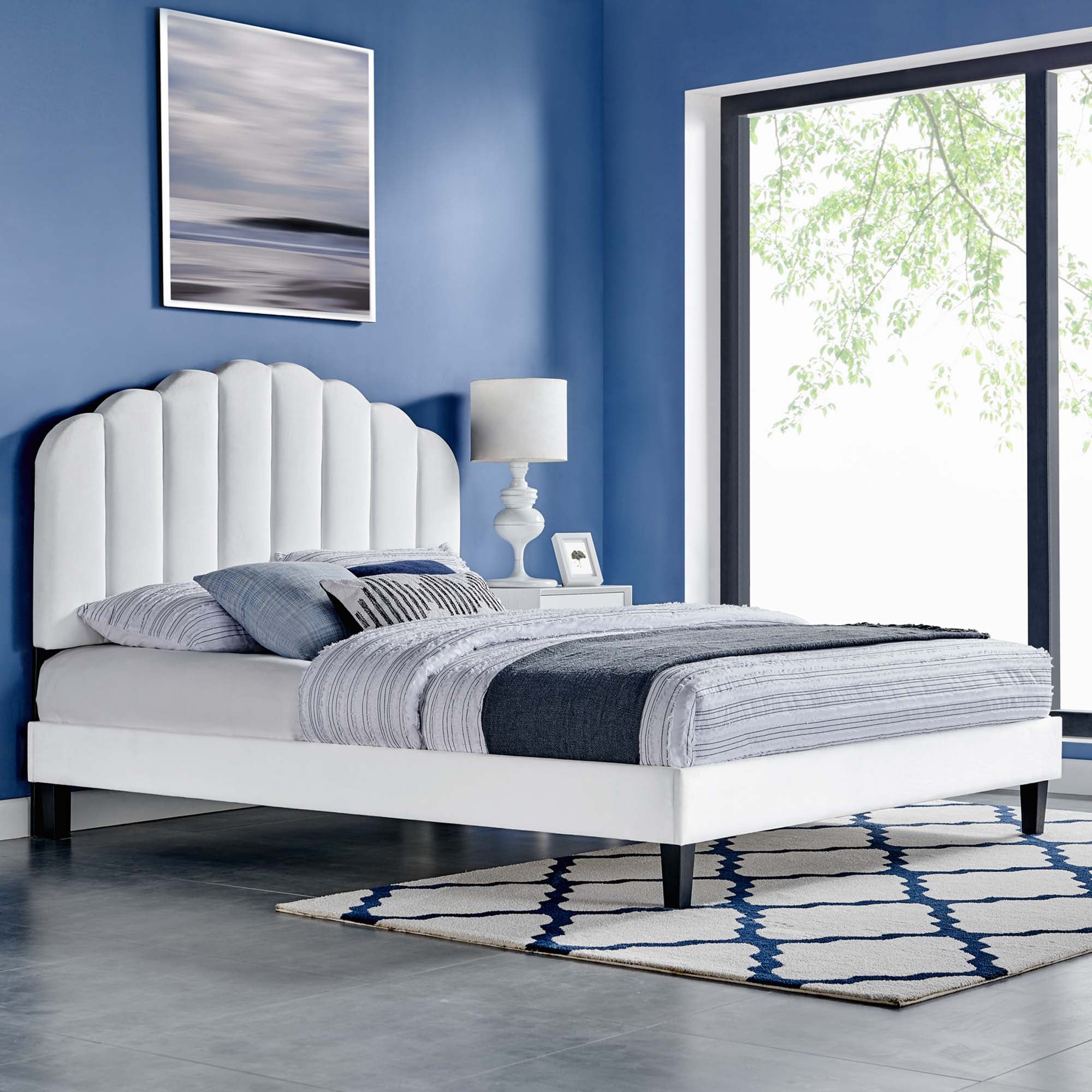 Daisy Performance Velvet Full Platform Bed by Modway