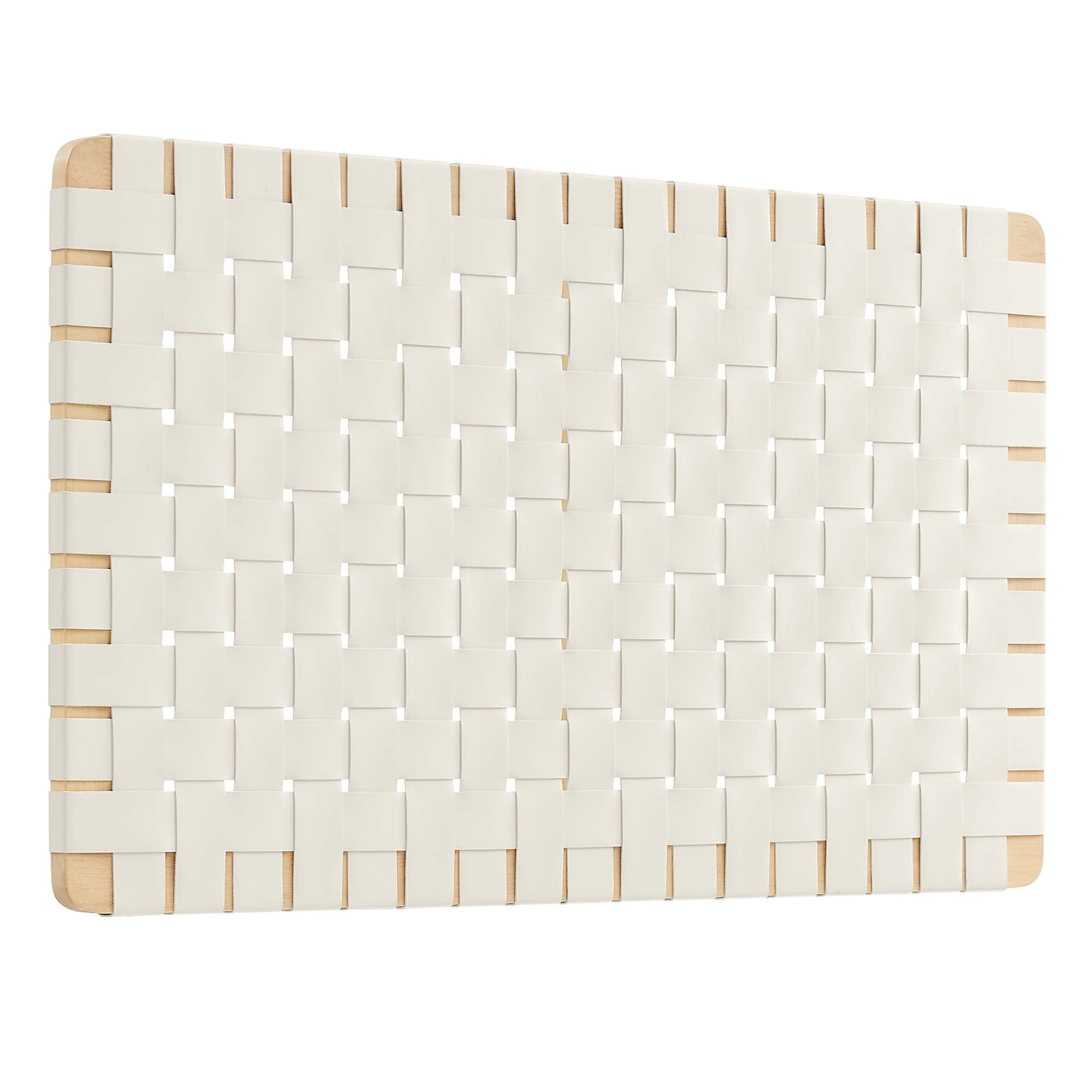 Sparta Weave Wall-Mount Vegan Leather Twin Headboard by Modway