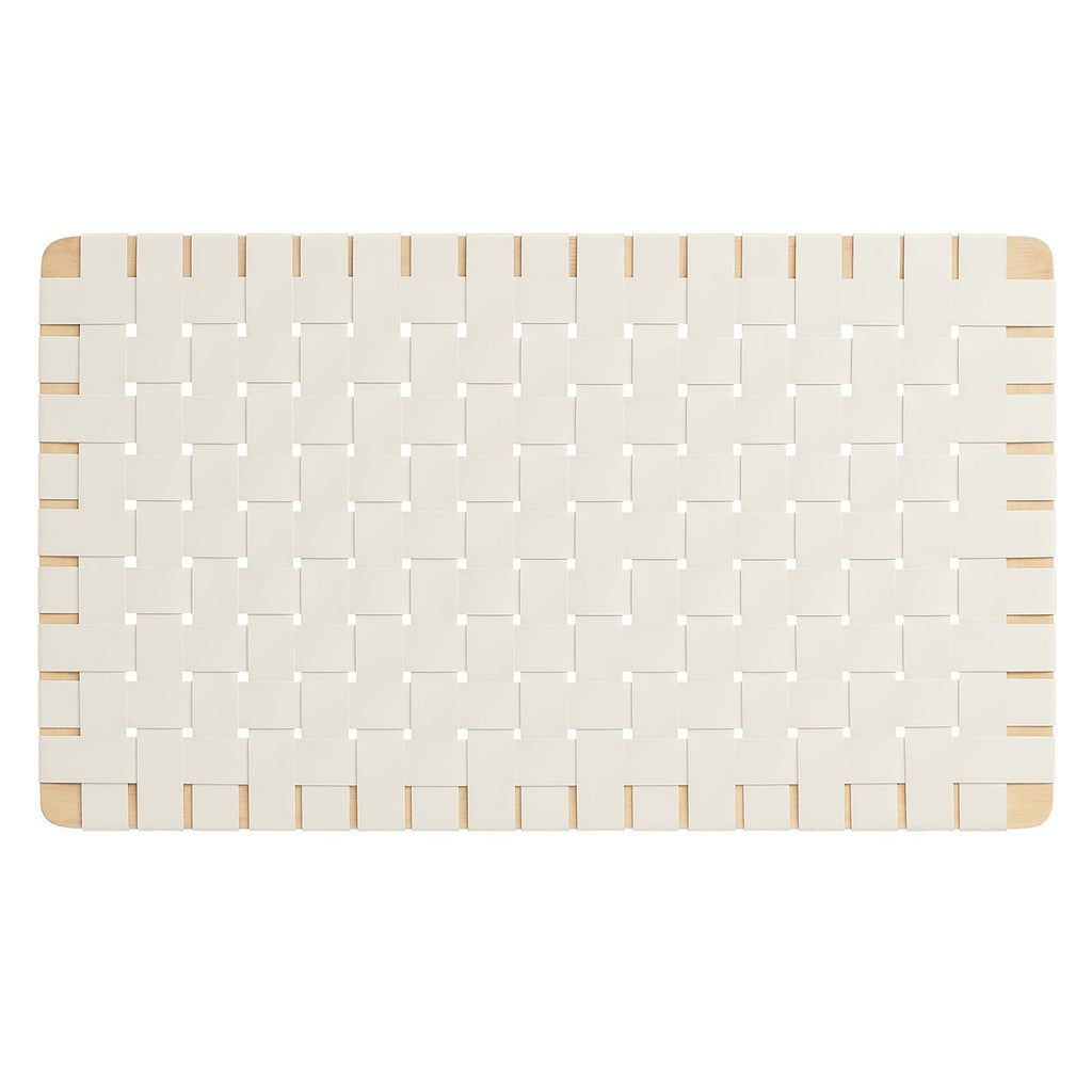 Sparta Weave Wall-Mount Vegan Leather Twin Headboard by Modway