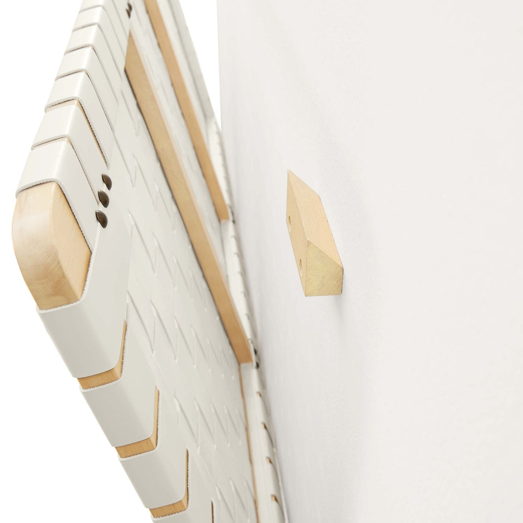 Sparta Weave Wall-Mount Vegan Leather Twin Headboard by Modway