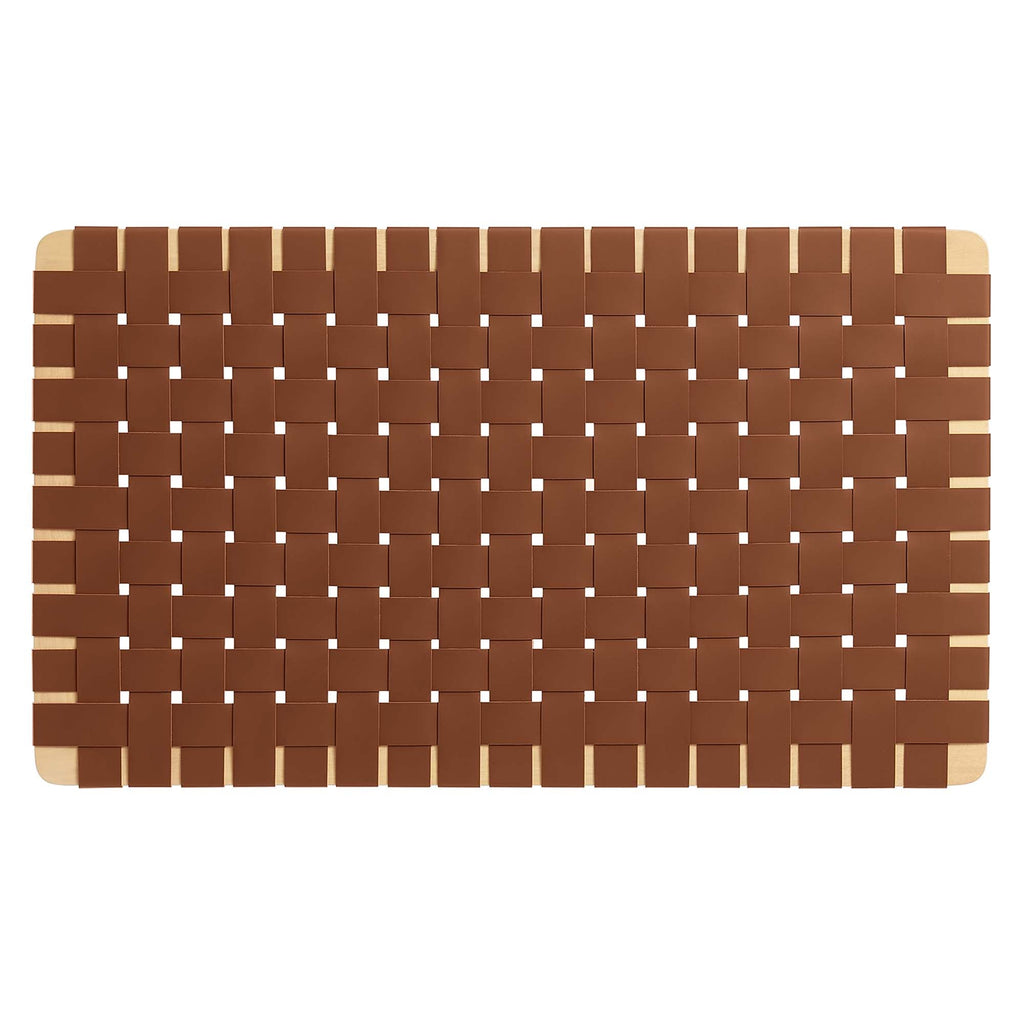 Sparta Weave Wall-Mount Vegan Leather Twin Headboard by Modway