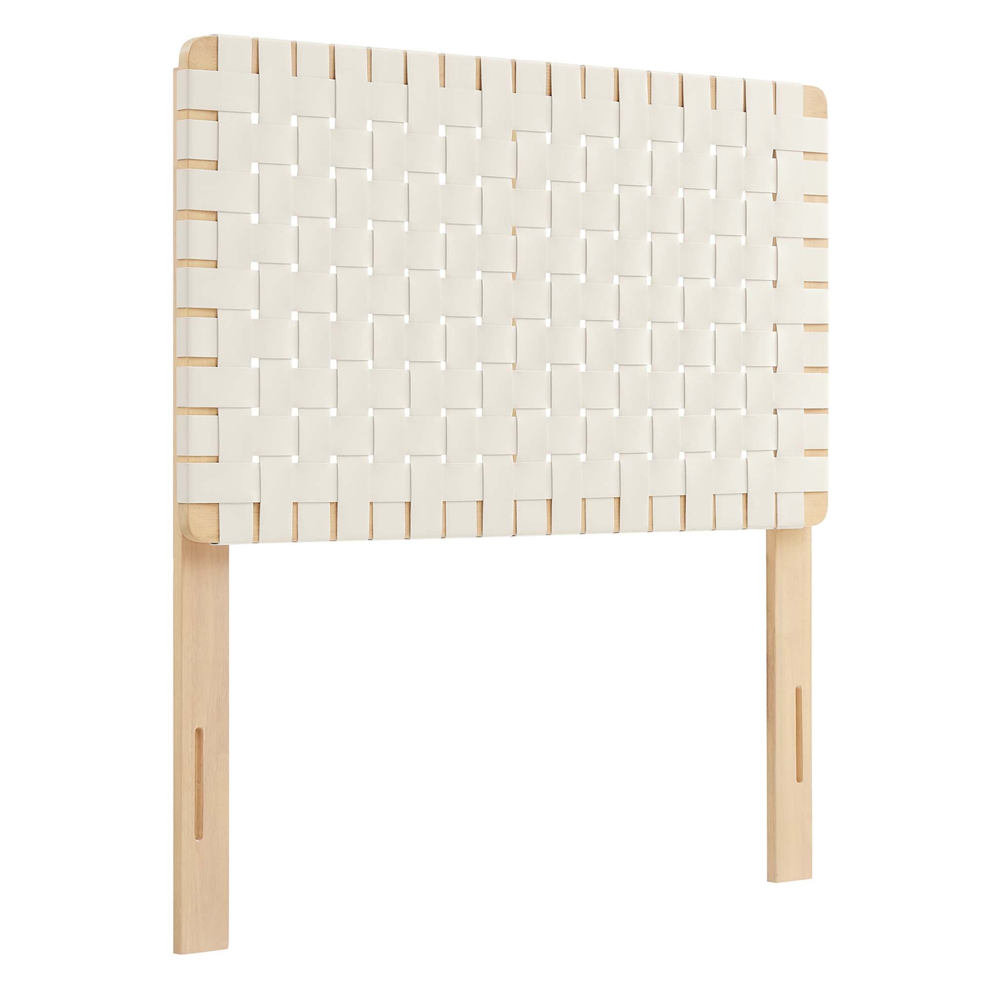 Sparta Weave Vegan Leather Twin Headboard