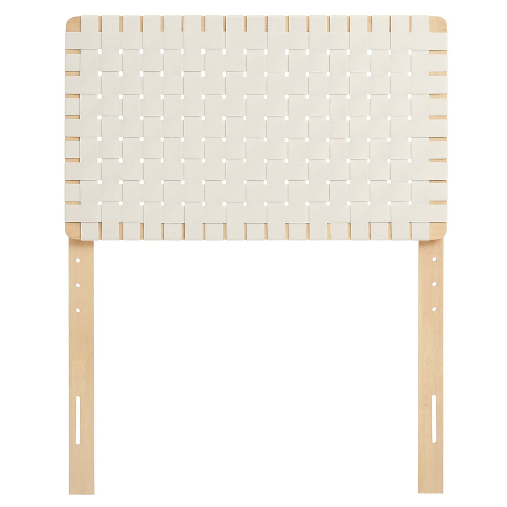 Sparta Weave Vegan Leather Twin Headboard