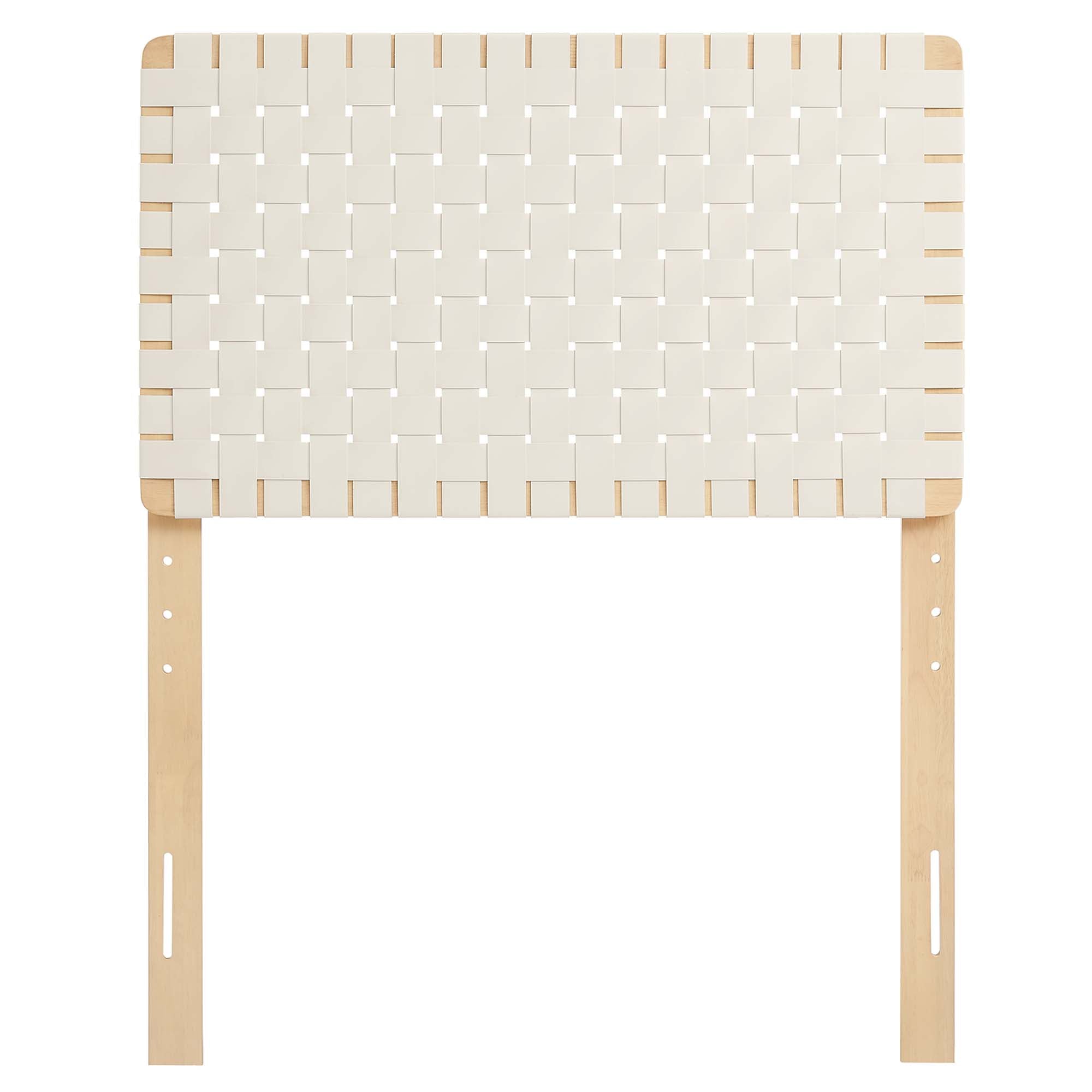 Sparta Weave Vegan Leather Twin Headboard