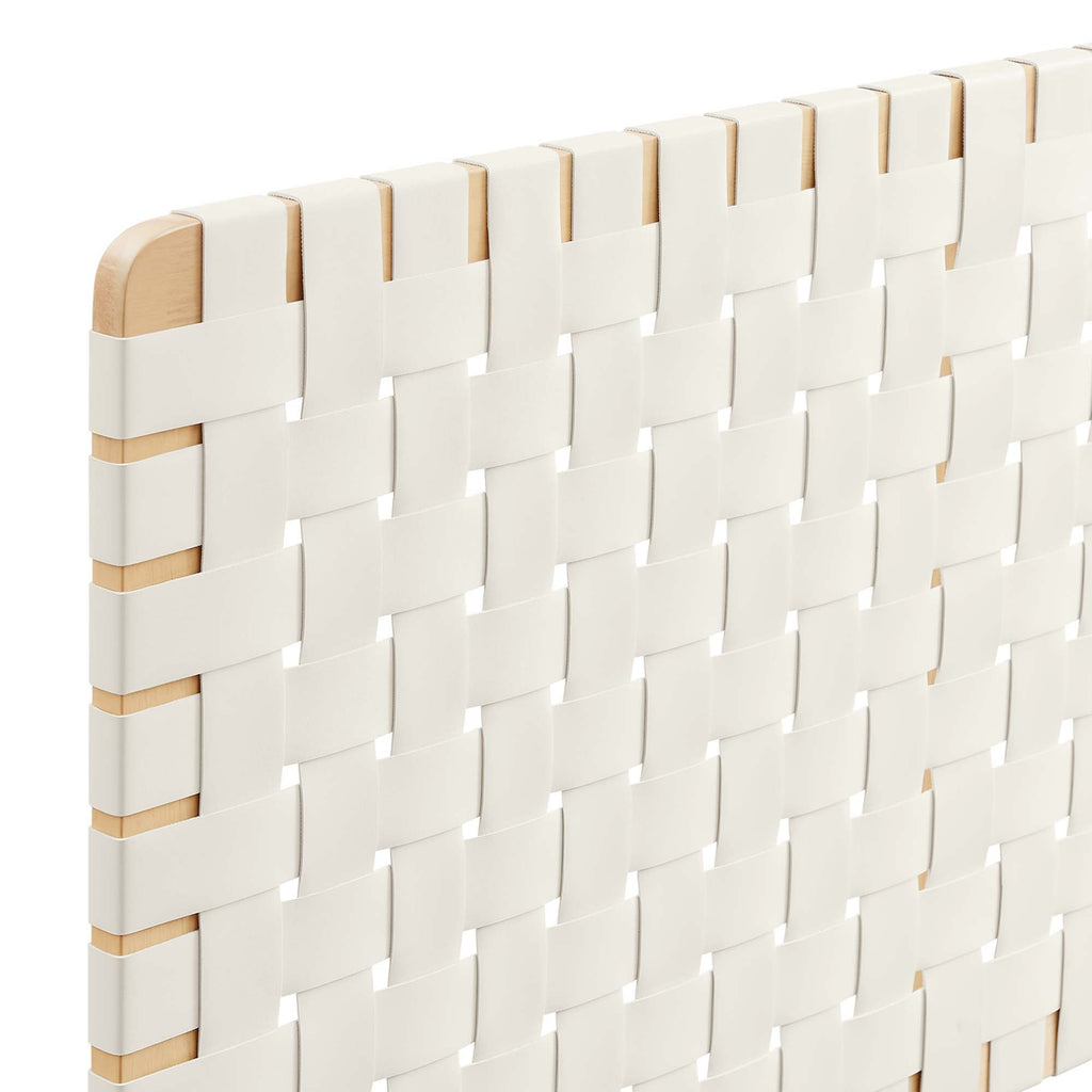 Sparta Vegan Leather Weave Queen Headboard by Modway