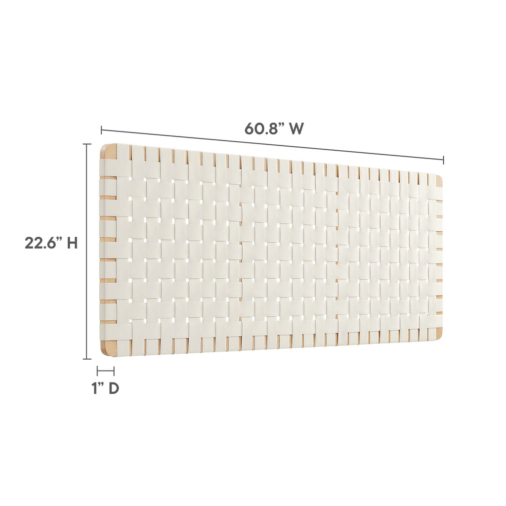 Sparta Vegan Leather Weave Queen Headboard by Modway
