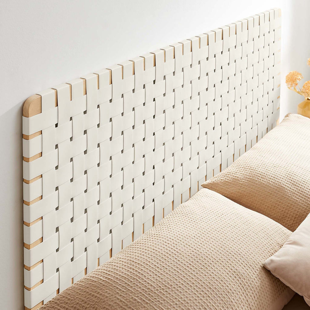 Sparta Vegan Leather Weave Queen Headboard by Modway
