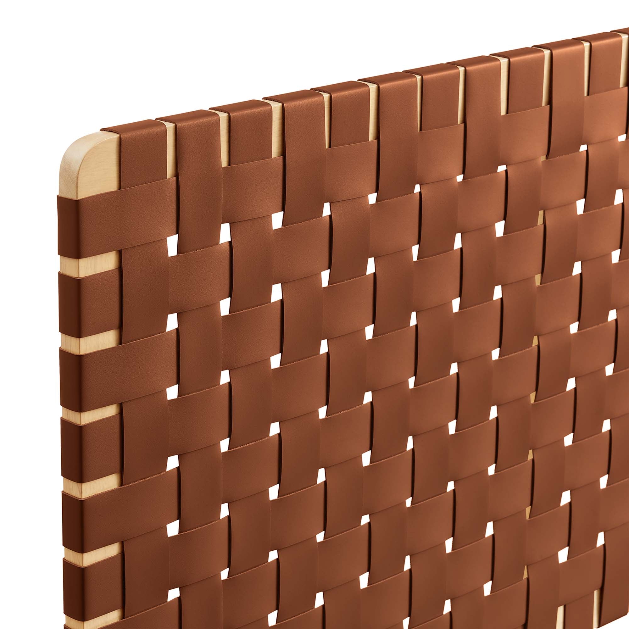 Sparta Vegan Leather Weave Queen Headboard by Modway