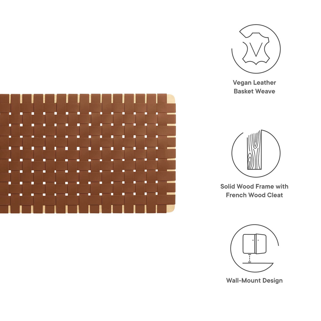 Sparta Vegan Leather Weave Queen Headboard by Modway