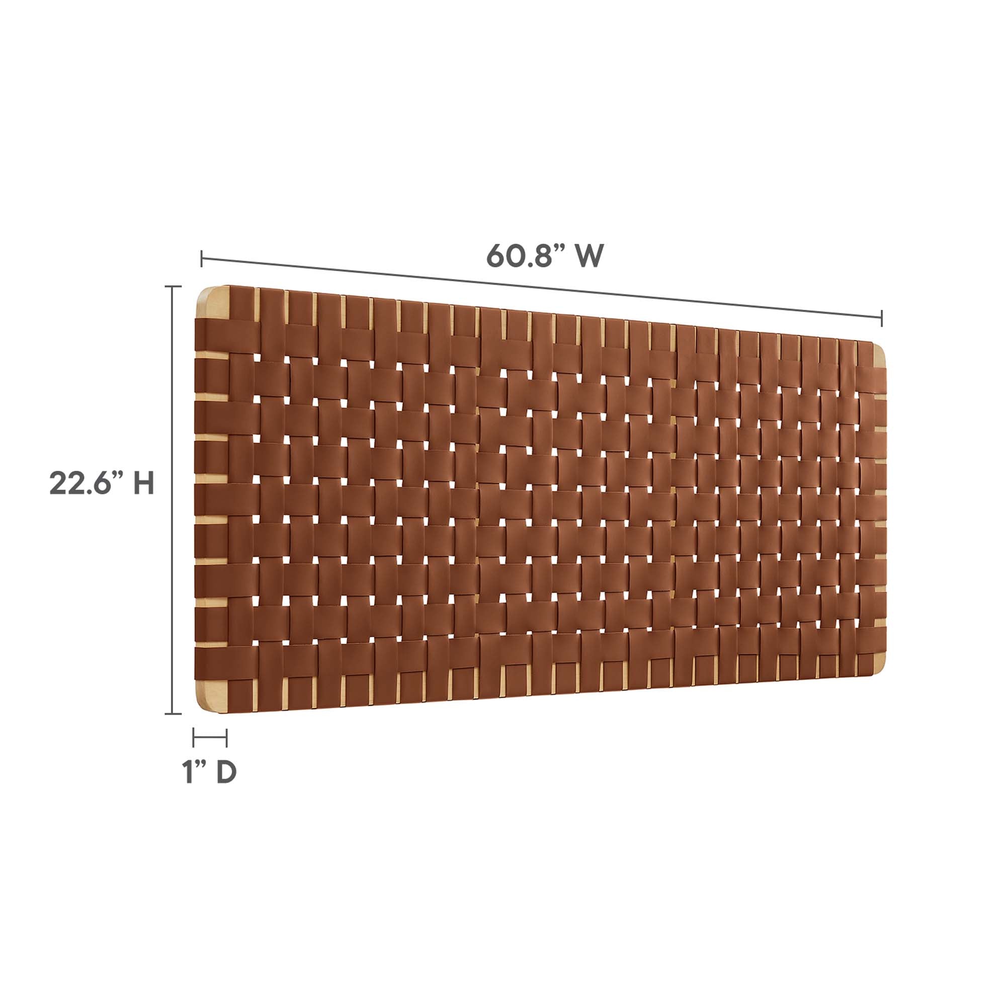 Sparta Vegan Leather Weave Queen Headboard by Modway