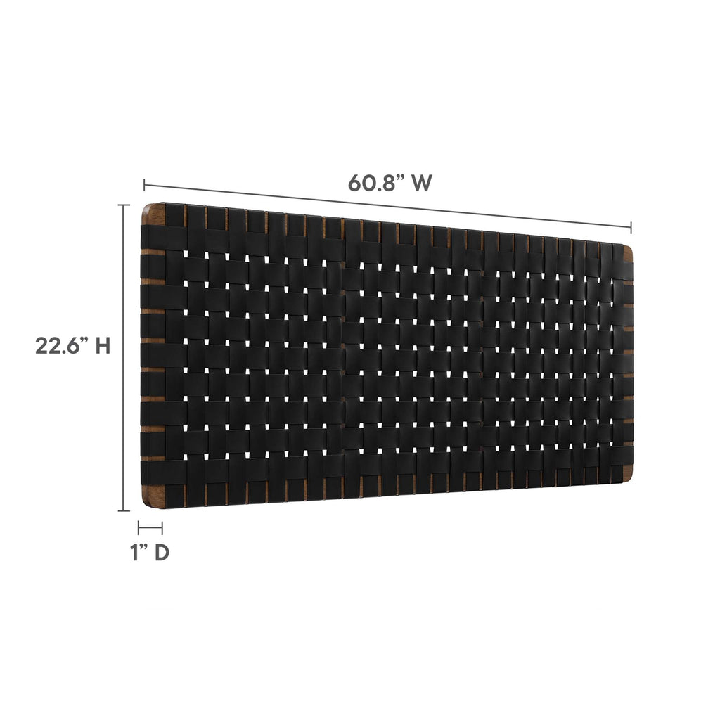 Sparta Vegan Leather Weave Queen Headboard by Modway
