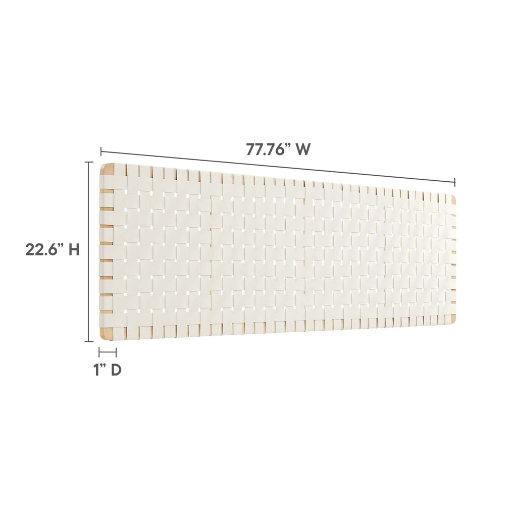 Sparta Weave Wall-Mount Vegan Leather King Headboard