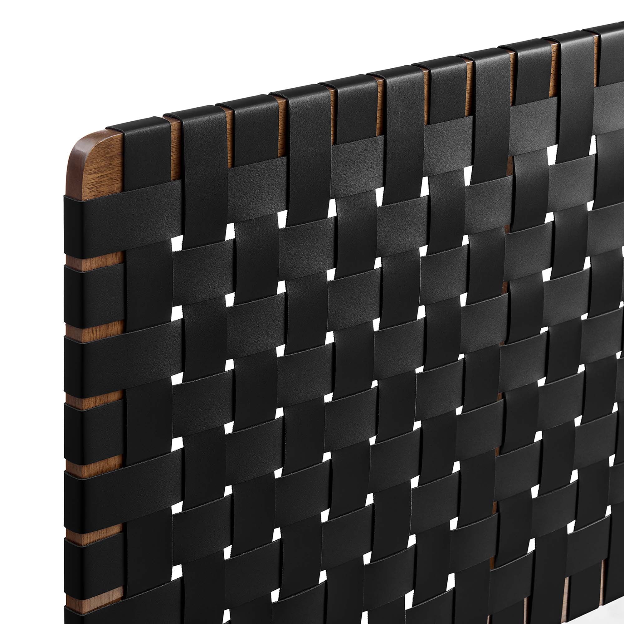 Sparta Weave Wall-Mount Vegan Leather King Headboard