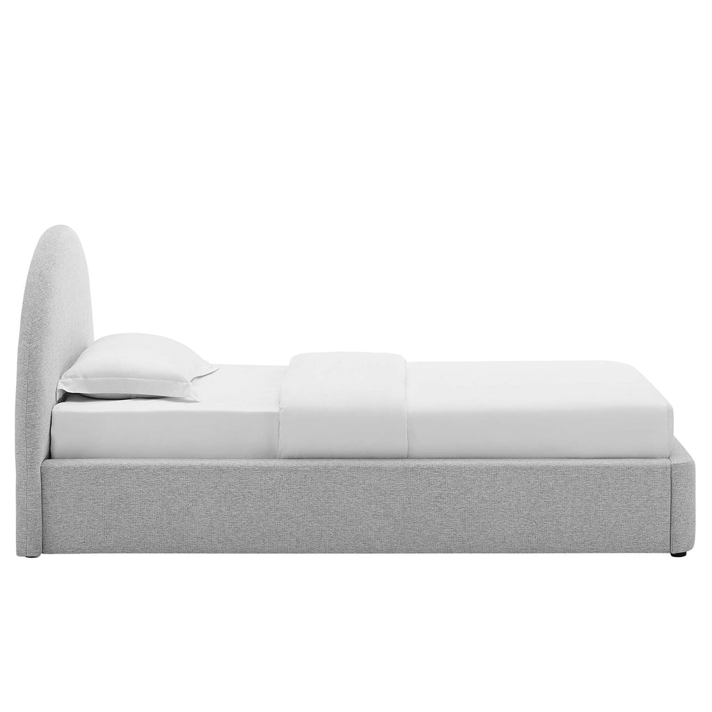 Resort Upholstered Fabric Arched Round Twin Platform Bed by Modway