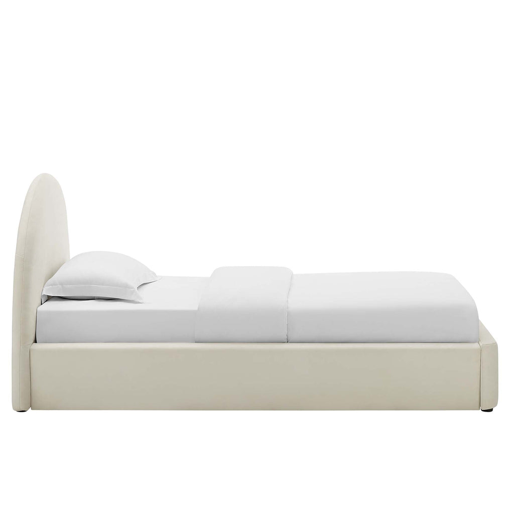 Resort Performance Velvet Arched Round Twin Platform Bed by Modway