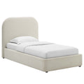 Keynote Upholstered Fabric Curved Twin Platform Bed by Modway