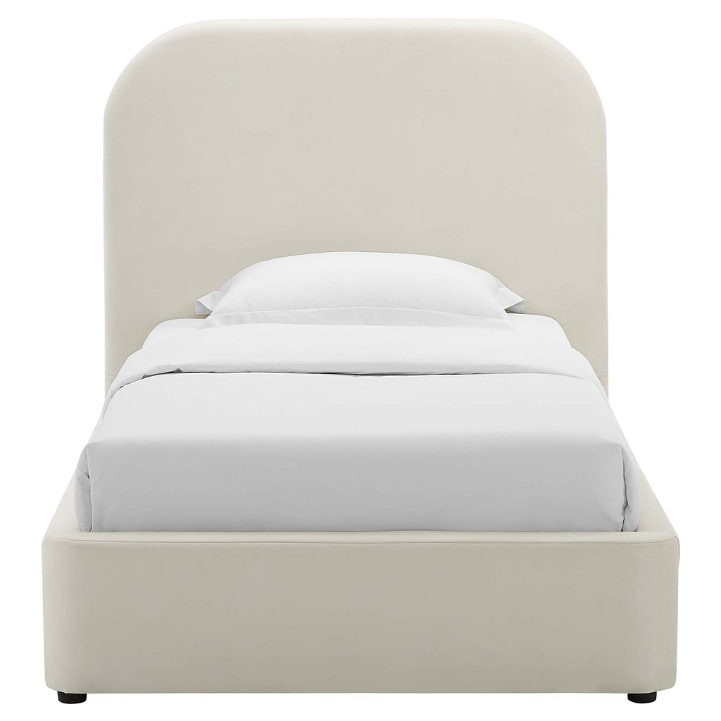Keynote Performance Velvet Curved Twin Platform Bed by Modway