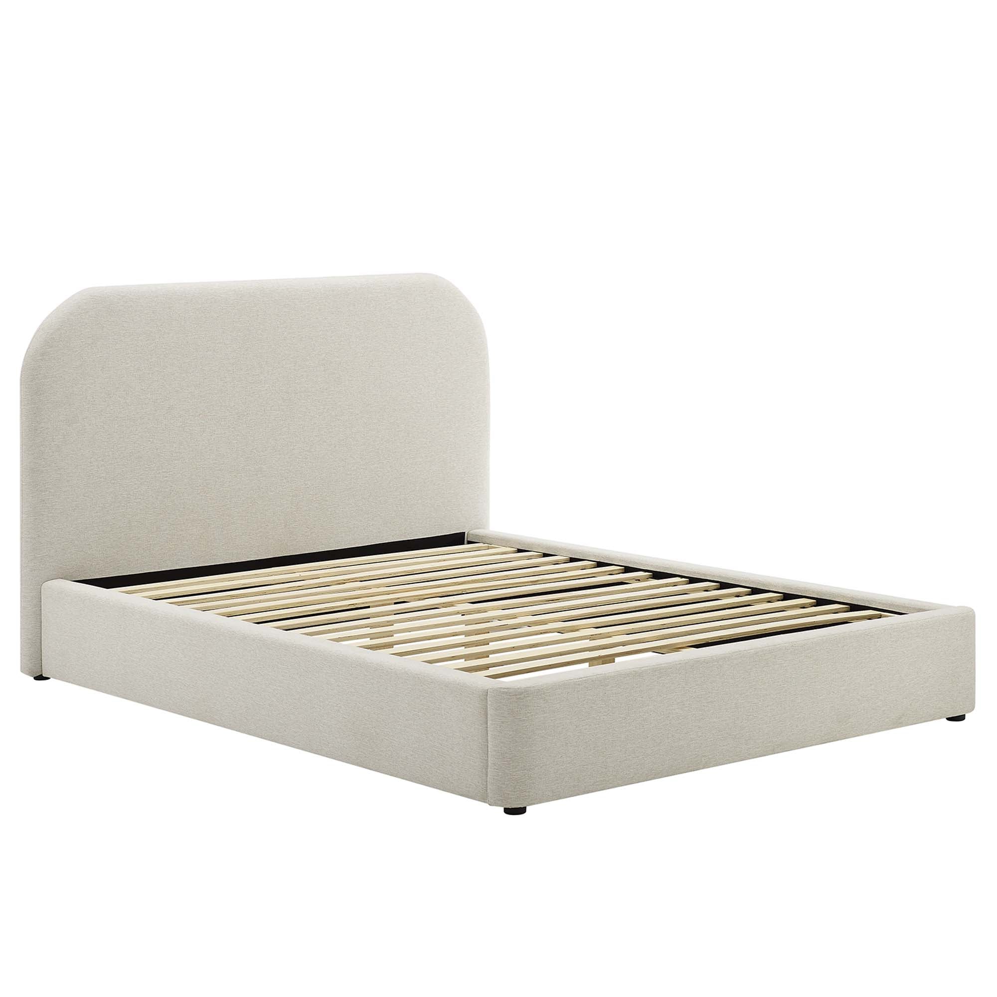 Keynote Upholstered Full Size Fabric Curved Platform Bed by Modway