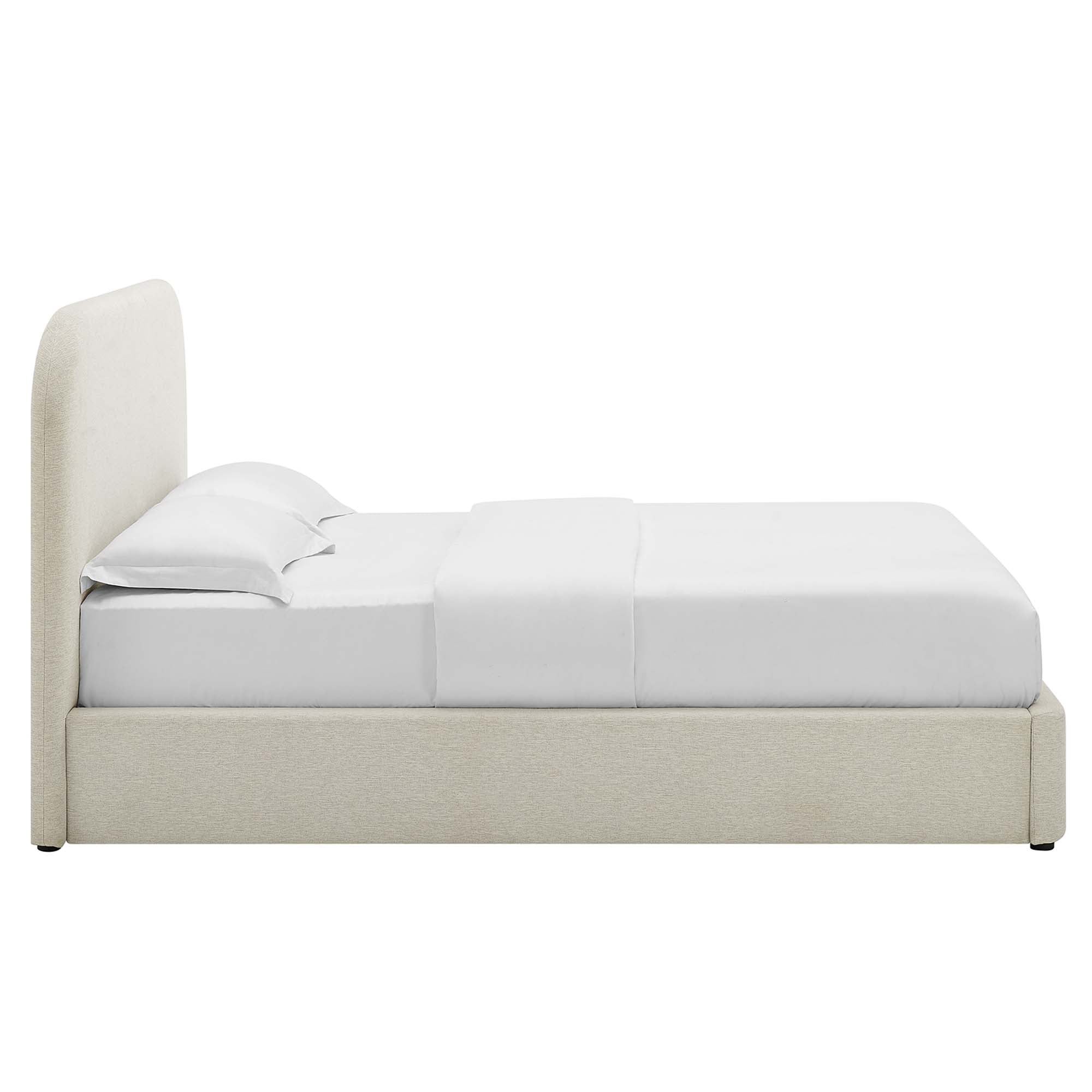 Keynote Upholstered Full Size Fabric Curved Platform Bed by Modway