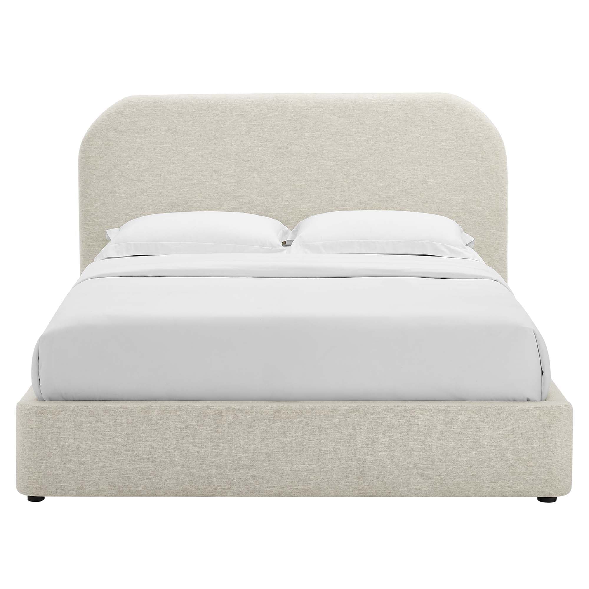 Keynote Upholstered Full Size Fabric Curved Platform Bed by Modway