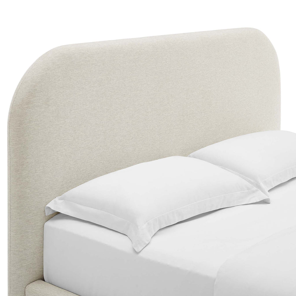Keynote Upholstered Full Size Fabric Curved Platform Bed by Modway