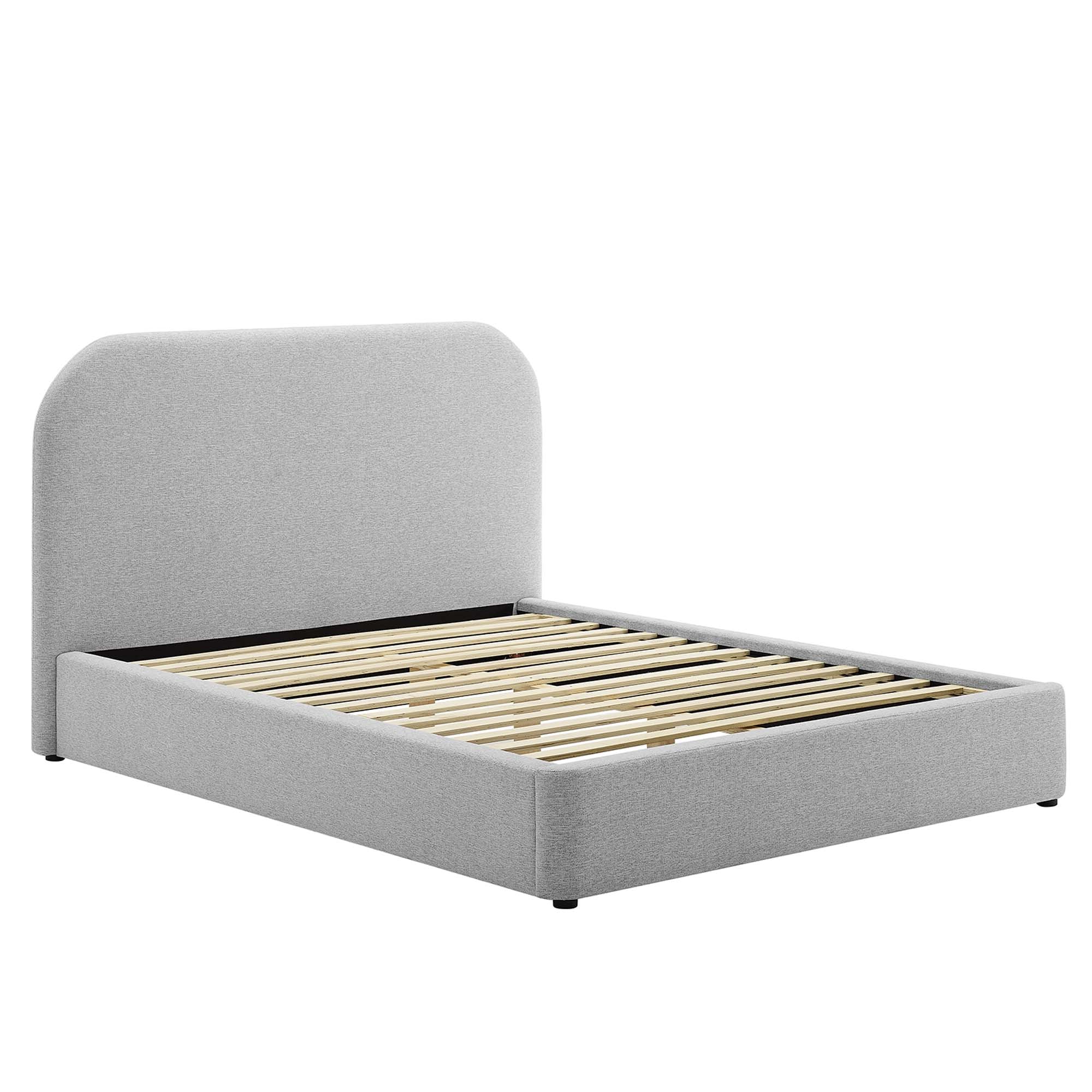 Keynote Upholstered Full Size Fabric Curved Platform Bed by Modway